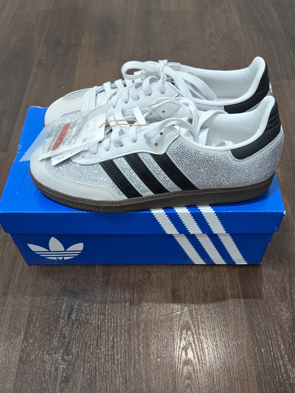 NWT Adidas Samba OG Rhinestone Womens Sneakers - White And Black